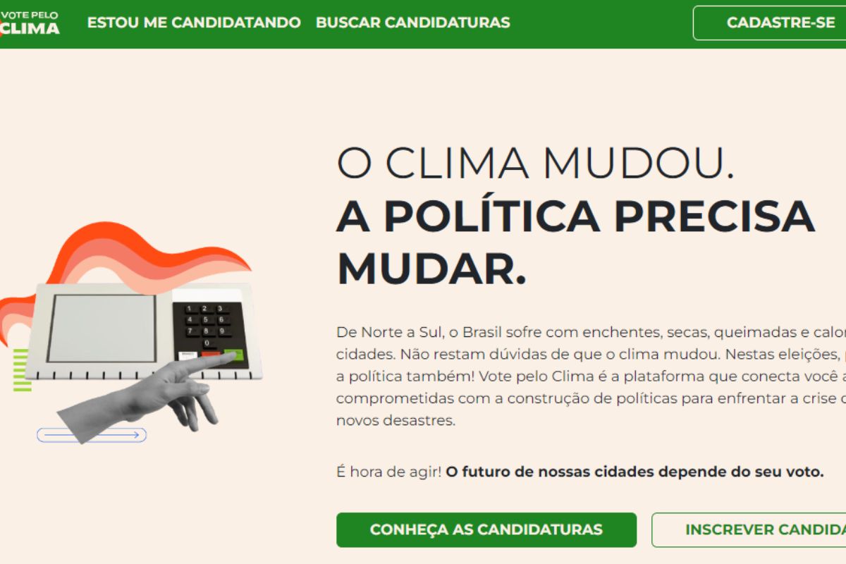 Plataforma digital Vote pelo Clima