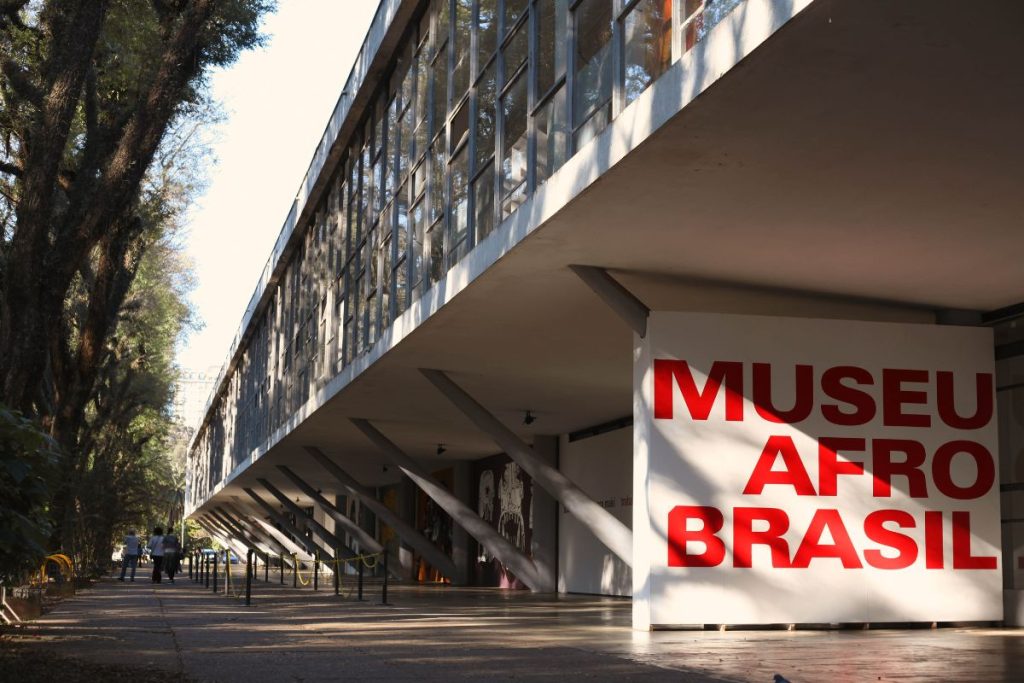 A fachada do Museu Afro Brasil, em São Paulo (SP), que completa 20 anos em 2024