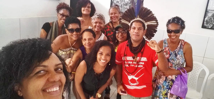 integrantes do Coletivo Feminino Aldeia Itapuã